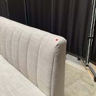 Open Box: Emmett Dining Banquette Right-Arm Bench - Performance Yarn Dyed Linen Weave Frost Gray, Acorn