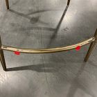 Open Box: Finley Leather Counter Stool (26") - Saddle Leather Nut, Champagne Bronze