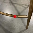 Open Box: Finley Leather Counter Stool (26") - Saddle Leather Nut, Champagne Bronze