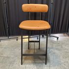 Open Box: Grier Leather Counter Stool (26") - Ludlow Leather Sesame, Textured Antique Bronze
