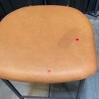 Open Box: Grier Leather Counter Stool (26") - Ludlow Leather Sesame, Textured Antique Bronze