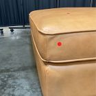 Open Box: Hamilton Leather Ottoman - Charme Leather Burnt Sienna, Almond