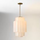 Open Box: Jules Pendant, Large - Milk Glass, Champagne Bronze
