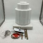 Open Box: Jules Pendant, Large - Milk Glass, Champagne Bronze