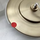 Open Box: Jules Pendant , Small - Milk Glass, Champagne Bronze