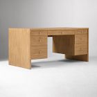 Open Box: Miles Executive Desk (64") - Toasted Oak