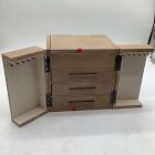 Open Box: Modern Fluted Jewelry Box, Cube (10"H) - Dune