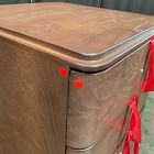 Open Box: Pierce &amp; Ward Burl Wood Nightstand (18") - Claro
