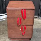 Open Box: Pierce &amp; Ward Burl Wood Nightstand (18") - Claro