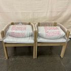 Open Box: Porto Outdoor Dining Chairs, Set of 2 - Reef &amp; Alabaster Cushions
