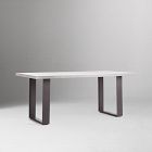 Portside Aluminum Outdoor Concrete Dining Table (72") - ADA