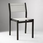 Portside Aluminum Outdoor Textilene Stacking Dining Chair (Set of 2)