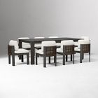 Telluride Aluminum Outdoor Extendable Table (60"&ndash;85") &amp; Porto Aluminum Side Dining Chairs Set