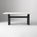 Rockport Outdoor Concrete Aluminum Dining Table (72"), Telluride Aluminum Dining Benches &amp; Arm Dining Chairs Set