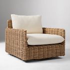 Westport Wicker Outdoor Slim Sofa, Swivel Chair &amp; Wicker Pedestal Coffee Table