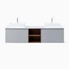 Baylor Floating Open Storage Double Bathroom Vanity (72")