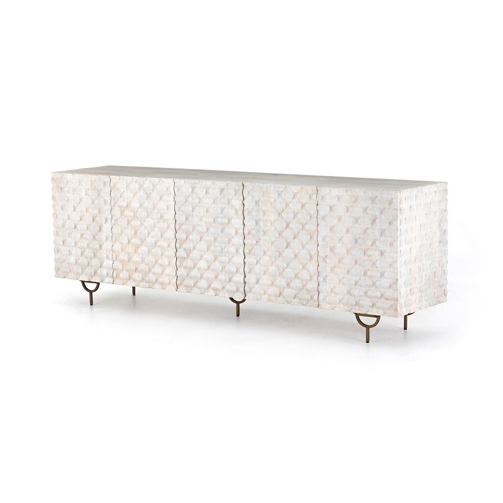 Round Cut Media Console (82") by West Elm