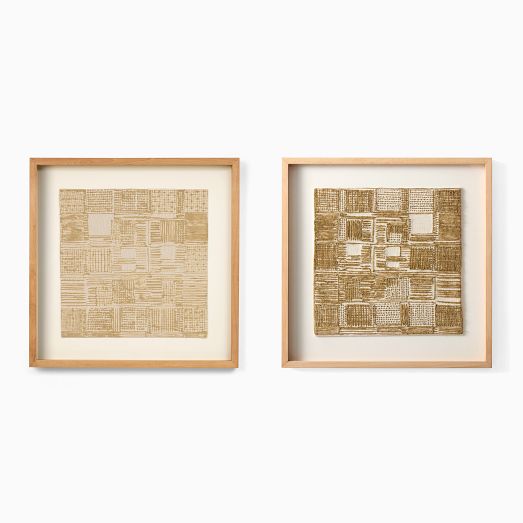 Pixelated Embroidery Wall Art by West Elm