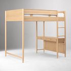 Mid-Century Full Loft Bed w/ Desk