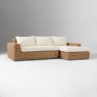 Westport Wicker Outdoor 2-Piece Chaise Sectional (105")