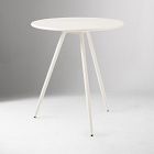 Wren Outdoor Bistro Table (28") &amp; Metal Stacking Chairs Set