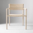 Westport Wicker Slim Profile Outdoor Stacking Dining Arm Chair (Set of 2)