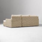 Westport Wicker Slim Profile Outdoor 2-Piece Chaise Sectional (91.5")