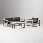 Portside Outdoor Sofa, Lounge Chair &amp; Concrete Coffee Table Set