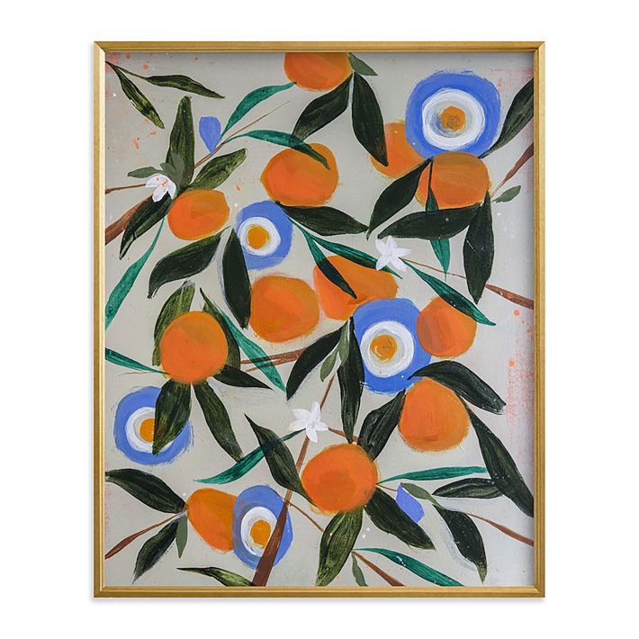 Orange Trees Framed Wall Art by Minted | West Elm