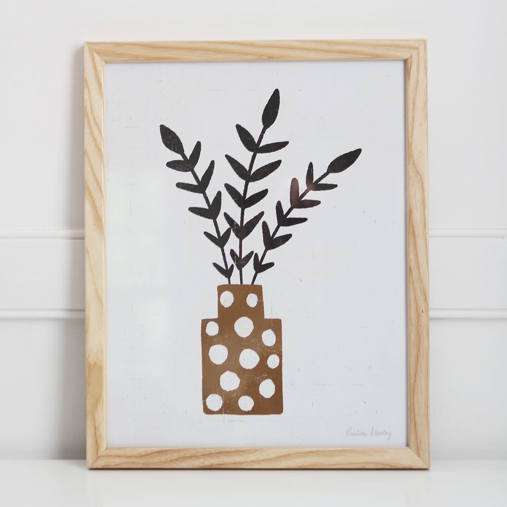 Pauline Stanley Studio Wall Art - Dotted Terracotta Vase by West Elm