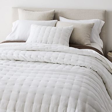European Flax Linen Tack Stitch Quilt & Shams