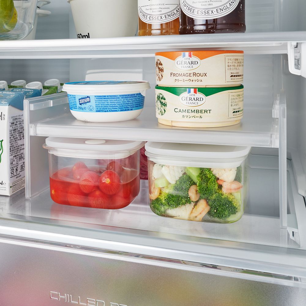 Fridge Risers Yamazaki Expandable Refrigerator Riser Shelf | West Elm