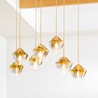 Sculptural 7-Light Geo Chandelier (41.5"&ndash;47")