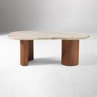 Alora Solid Wood &amp; Marble Coffee Table (44")