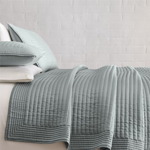 Silky TENCEL™ Pick Stitch Shams | West Elm