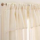 Open Box: Sheer European Flax Linen Valance Curtain (48"W x 84"L) - Alabaster