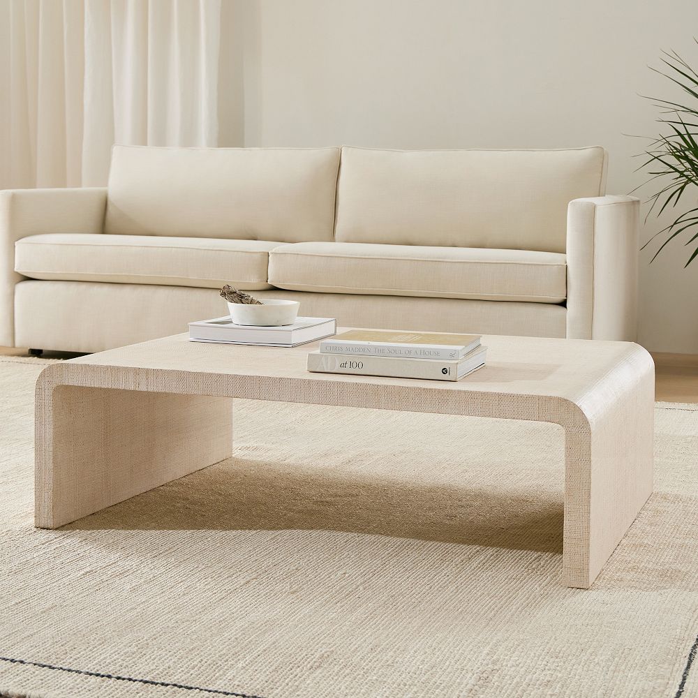 Solstice Painted Raffia Low Coffee Table (44