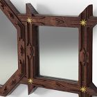 Pierce &amp; Ward 3-Pane Tramp Art Wall Mirror