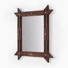 Pierce &amp; Ward Rectangle Tramp Art Wall Mirror