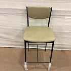 Open Box: Alessio Leather Counter Stool (26") - Ludlow Leather Cumin, Textured Antique Bronze, Champagne Bronze Accent