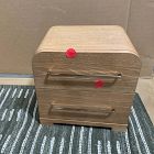 Open Box: Ava Cerused Nightstand (22") - Warm Cerused, Champagne Bronze