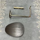 Open Box: Charley C-Side Table (19") - Dark Mineral, Champagne Bronze