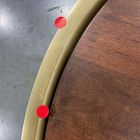 Open Box: Drum Storage Coffee Table (32") - Walnut, Antique Brass