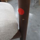 Open Box: Edison Dining Arm Chair - Performance Chenille Tweed Sand, Cool Walnut
