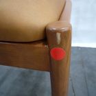 Open Box: Ezra Dining Chair - Ludlow Leather Sesame, Cool Walnut
