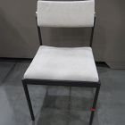 Open Box: Freeman Pivot Back Dining Chair - Performance Distressed Velvet Sand, Textured Antique Bronze
