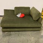 Open Box: Haven Extra Deep Right-Arm 2 Seater Sofa Bench - Performance Distressed Velvet Juniper