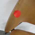 Open Box: Hyde Leather Dining Chair - Ludlow Leather Sesame, Smoked Oak
