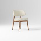 Open Box: Hyde Leather Dining Chair - Sierra Leather Snow, Cool Walnut