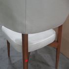 Open Box: Hyde Leather Dining Chair - Sierra Leather Snow, Cool Walnut